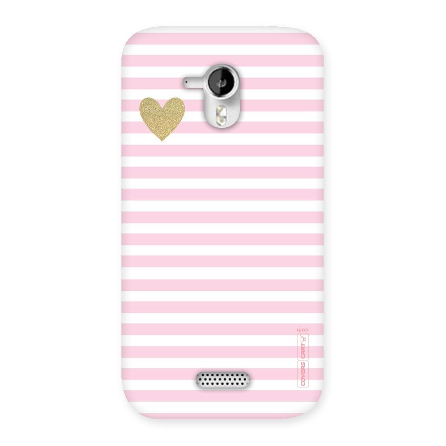 Pink Stripes Back Case for Micromax Canvas HD A116