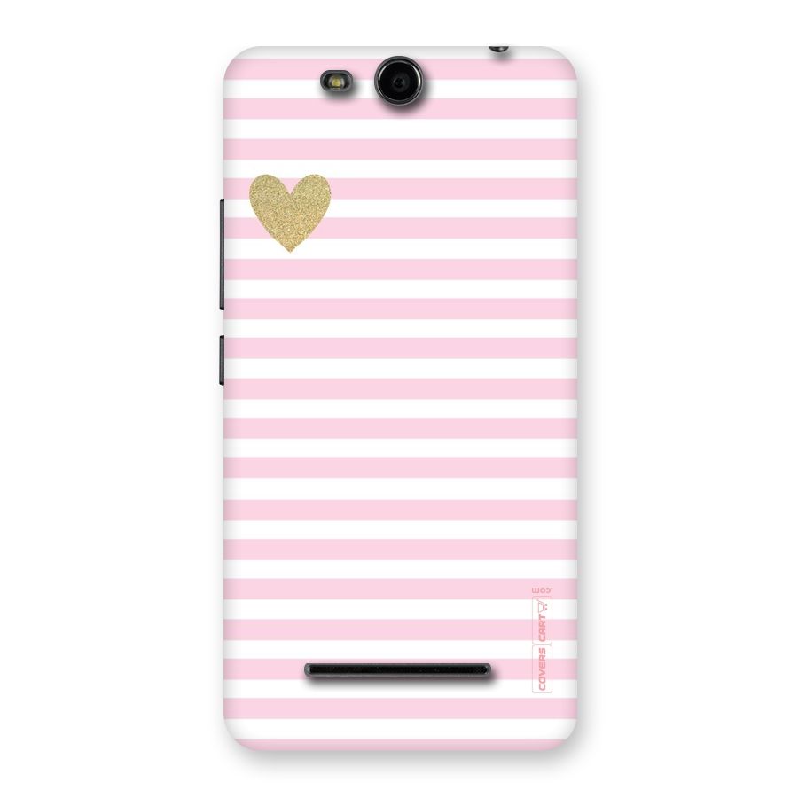 Pink Stripes Back Case for Micromax Canvas Juice 3 Q392