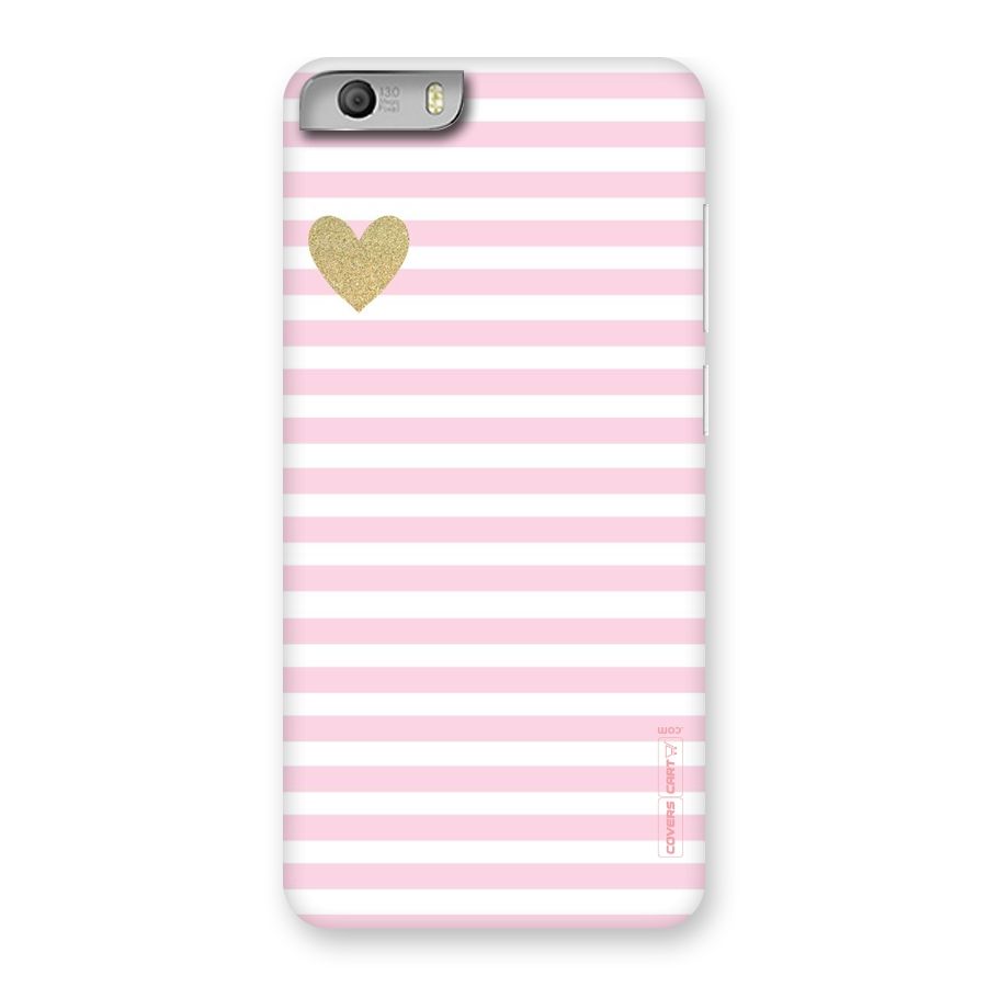 Pink Stripes Back Case for Micromax Canvas Knight 2