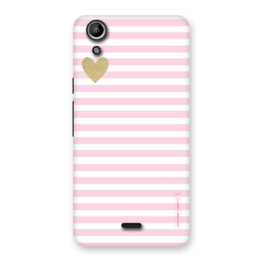 Pink Stripes Back Case for Micromax Canvas Selfie Lens Q345