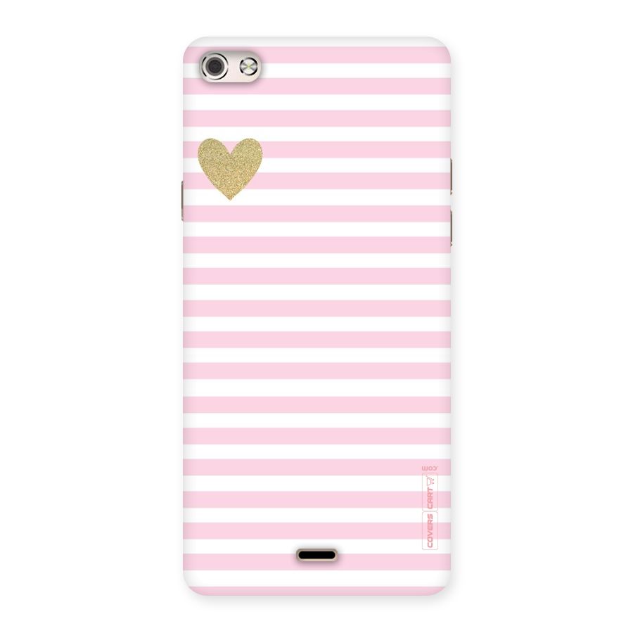 Pink Stripes Back Case for Micromax Canvas Silver 5