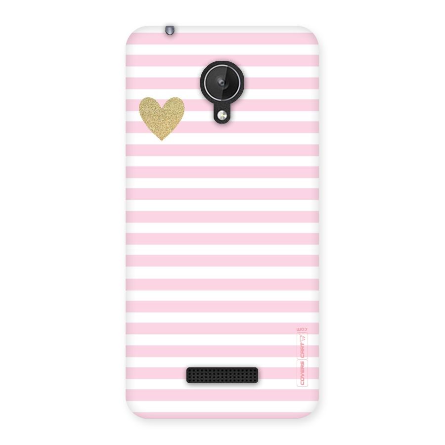 Pink Stripes Back Case for Micromax Canvas Spark Q380