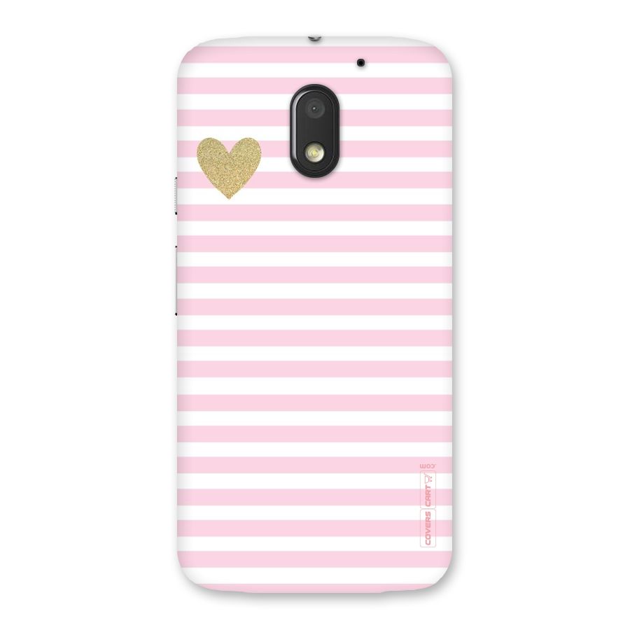 Pink Stripes Back Case for Moto E3 Power