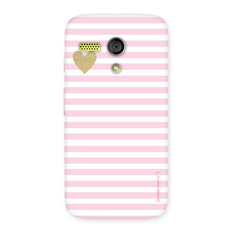 Pink Stripes Back Case for Moto G