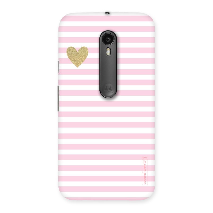 Pink Stripes Back Case for Moto G3