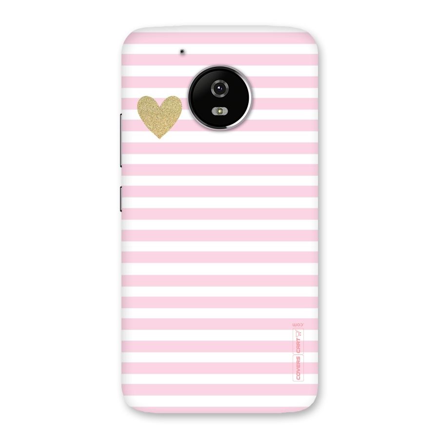 Pink Stripes Back Case for Moto G5