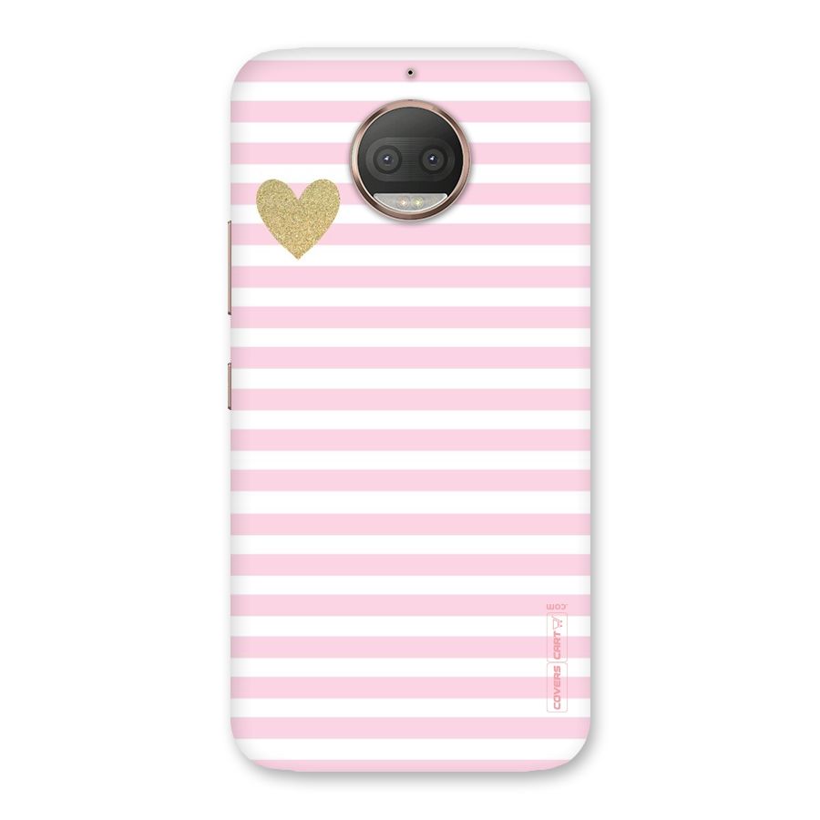 Pink Stripes Back Case for Moto G5s Plus