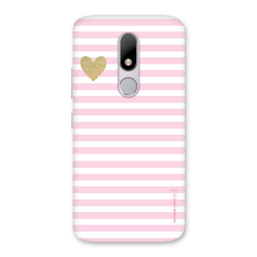Pink Stripes Back Case for Moto M