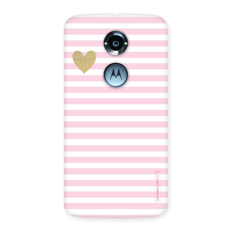 Pink Stripes Back Case for Moto X 2nd Gen