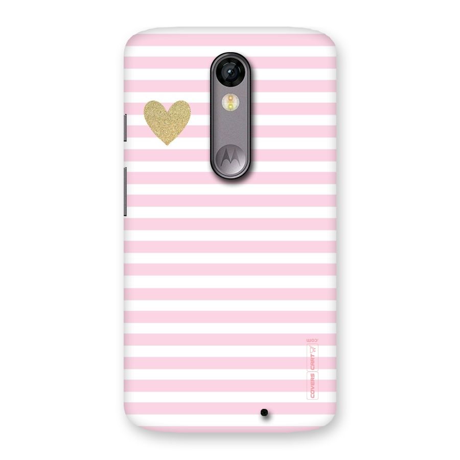 Pink Stripes Back Case for Moto X Force