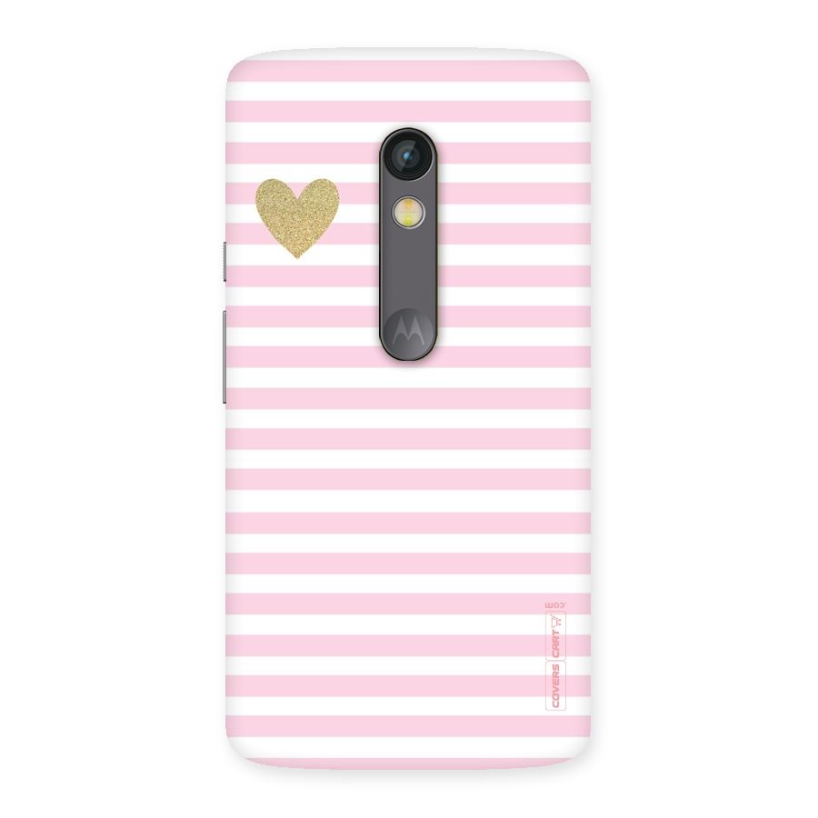 Pink Stripes Back Case for Moto X Play