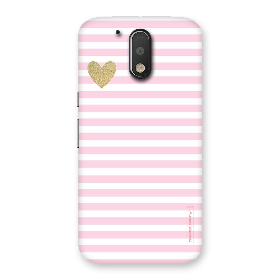 Pink Stripes Back Case for Motorola Moto G4