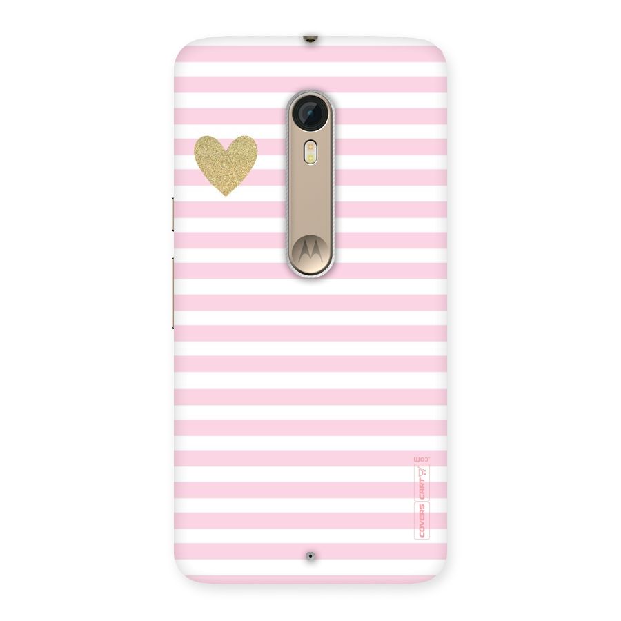 Pink Stripes Back Case for Motorola Moto X Style
