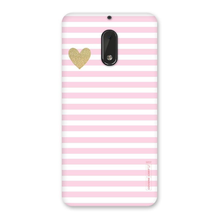 Pink Stripes Back Case for Nokia 6