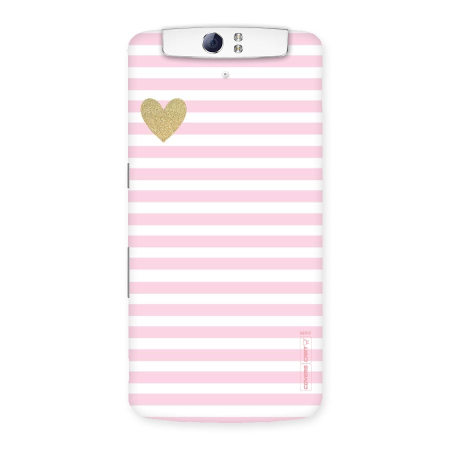 Pink Stripes Back Case for Oppo N1