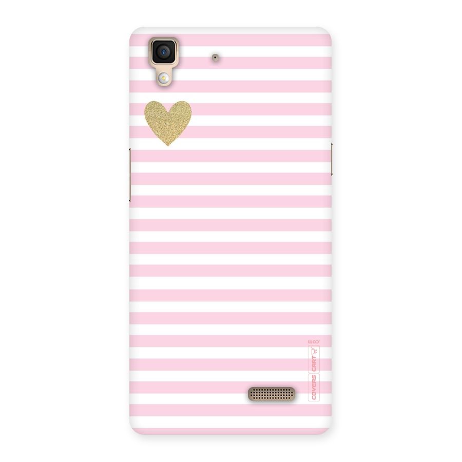 Pink Stripes Back Case for Oppo R7