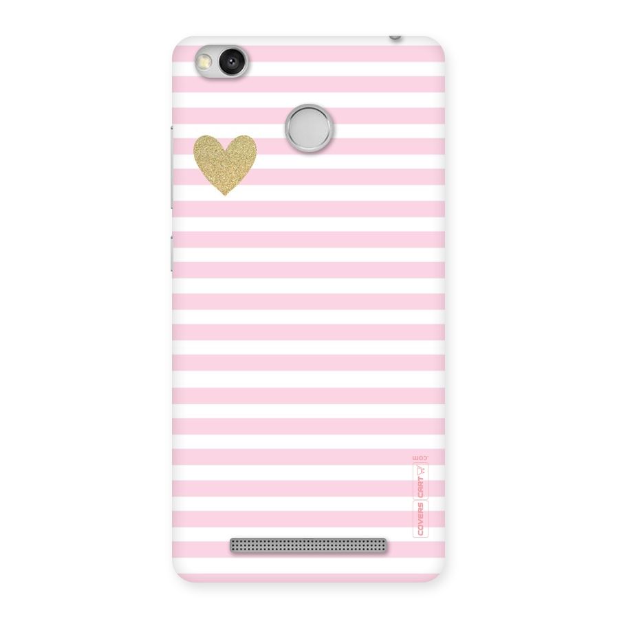 Pink Stripes Back Case for Redmi 3S Prime