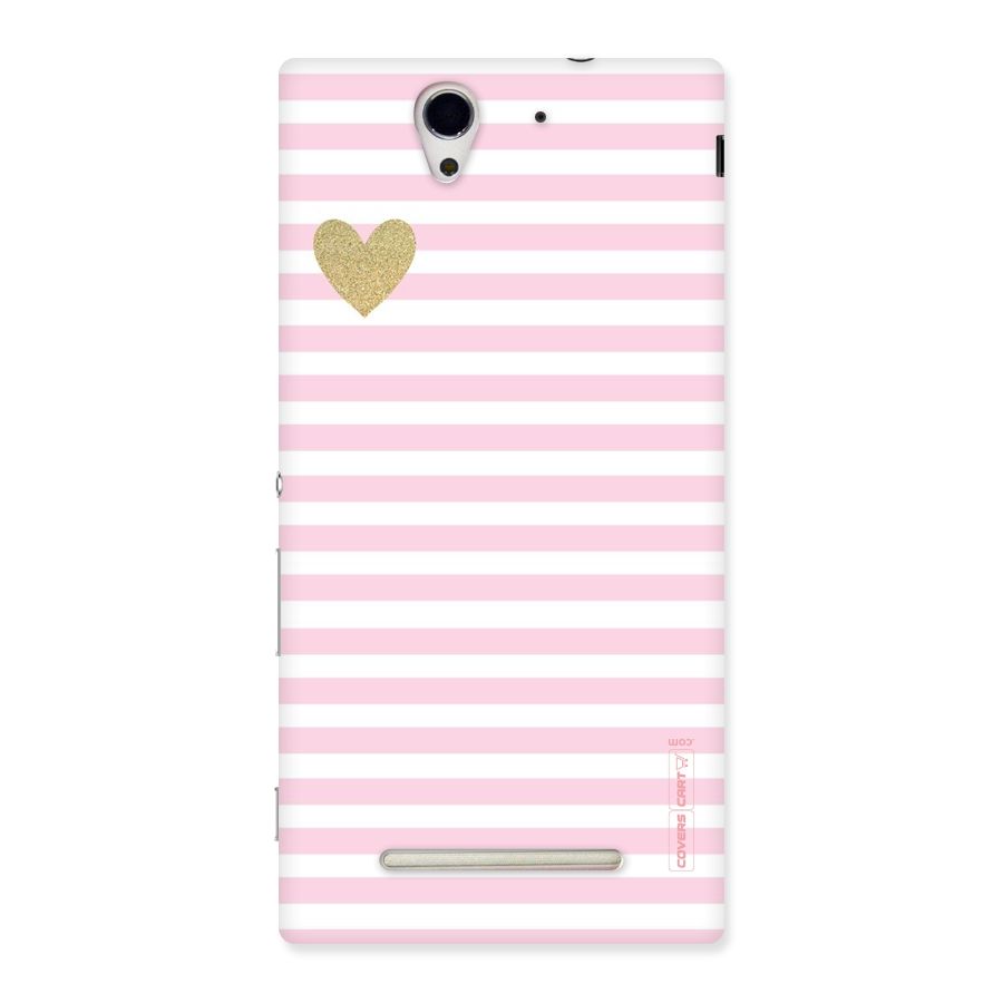 Pink Stripes Back Case for Sony Xperia C3