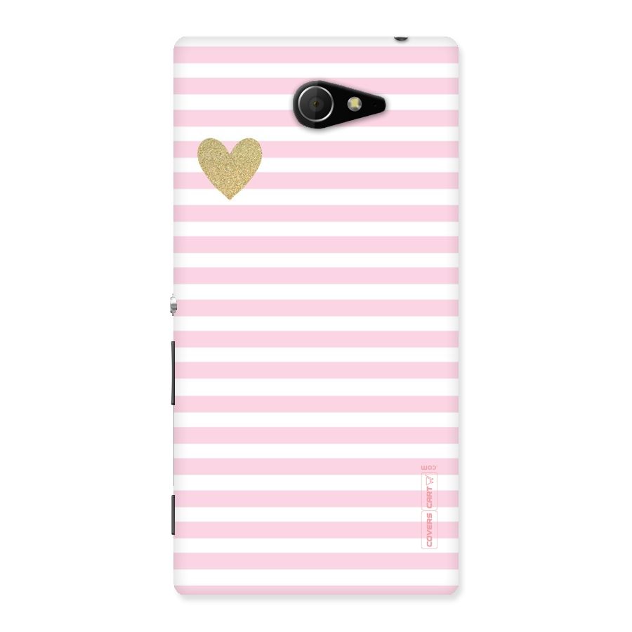 Pink Stripes Back Case for Sony Xperia M2