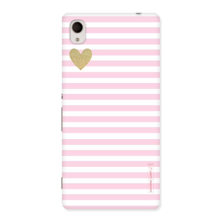 Pink Stripes Back Case for Sony Xperia M4