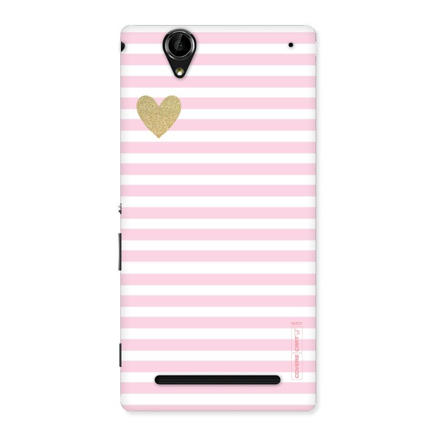 Pink Stripes Back Case for Sony Xperia T2
