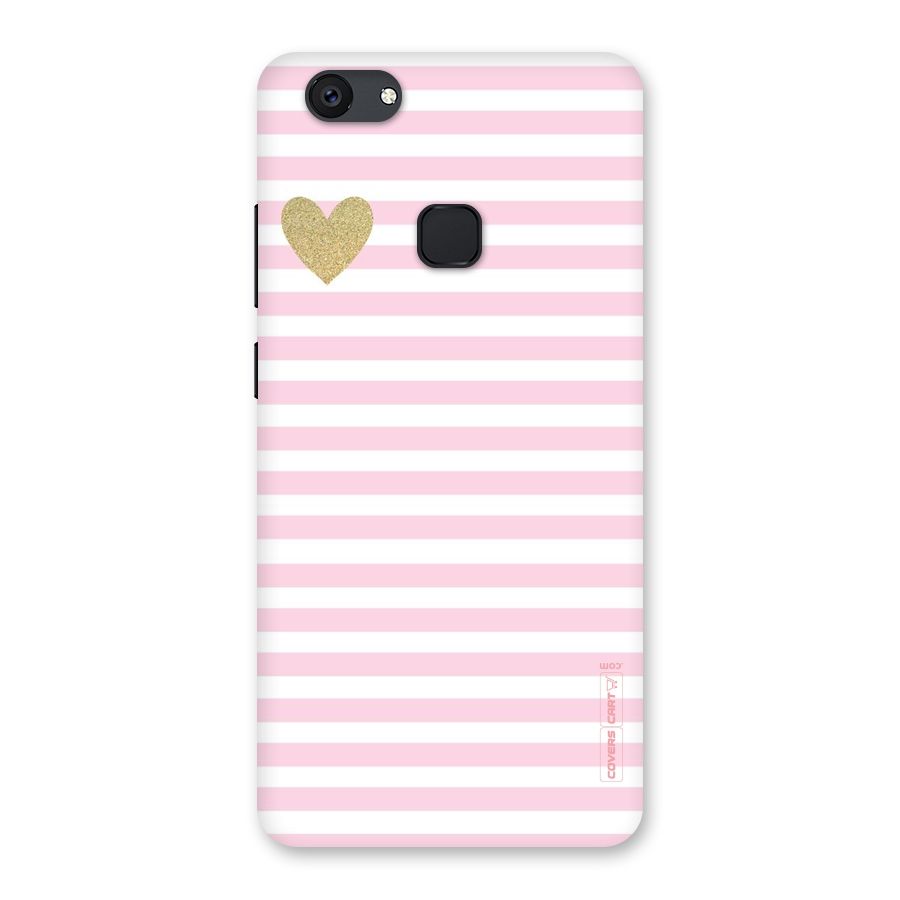 Pink Stripes Back Case for Vivo V7 Plus