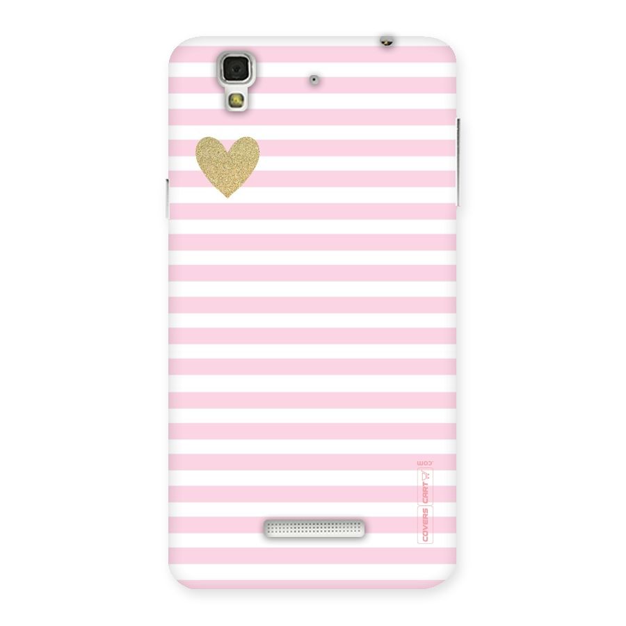 Pink Stripes Back Case for YU Yureka Plus