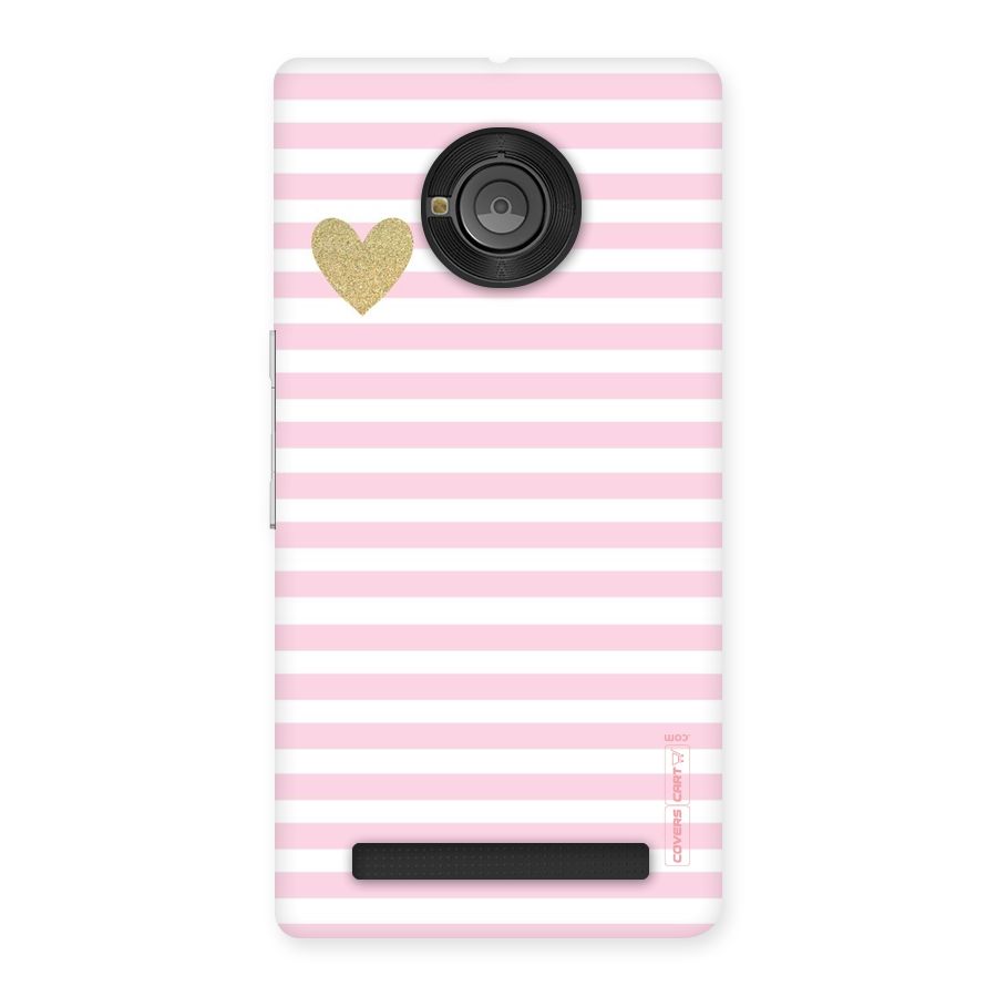 Pink Stripes Back Case for Yu Yunique