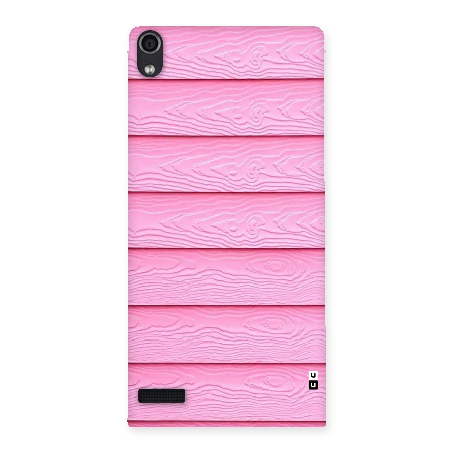 Pink Wood Back Case for Ascend P6