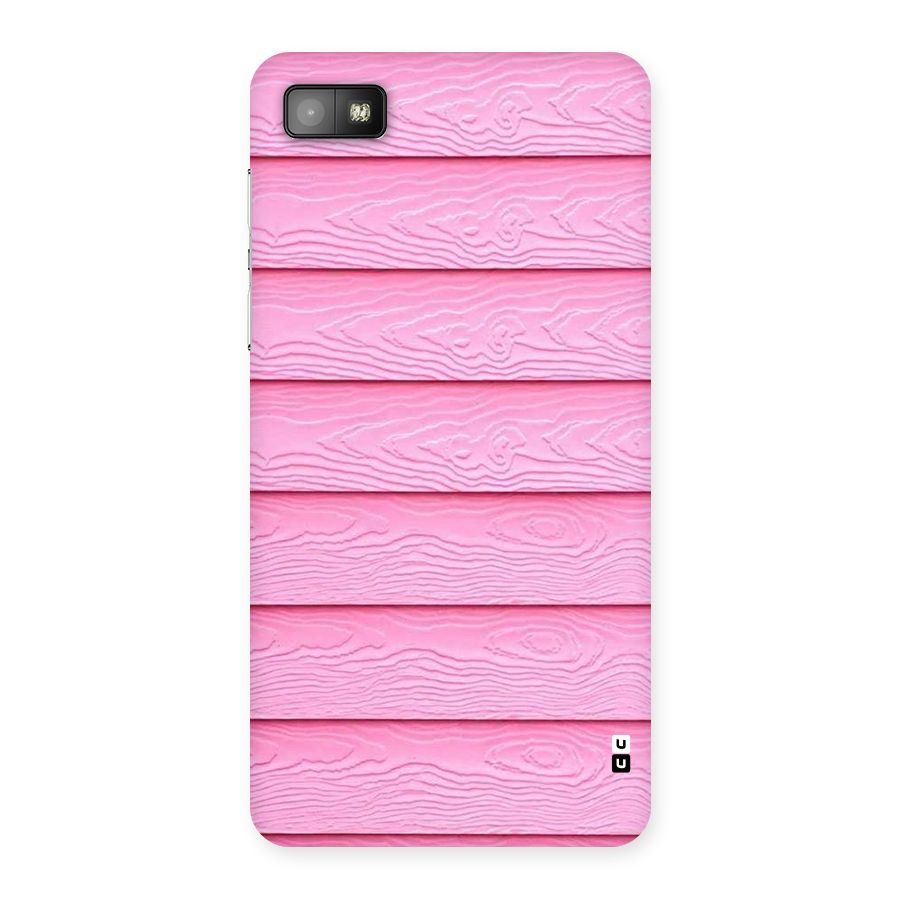 Pink Wood Back Case for Blackberry Z10