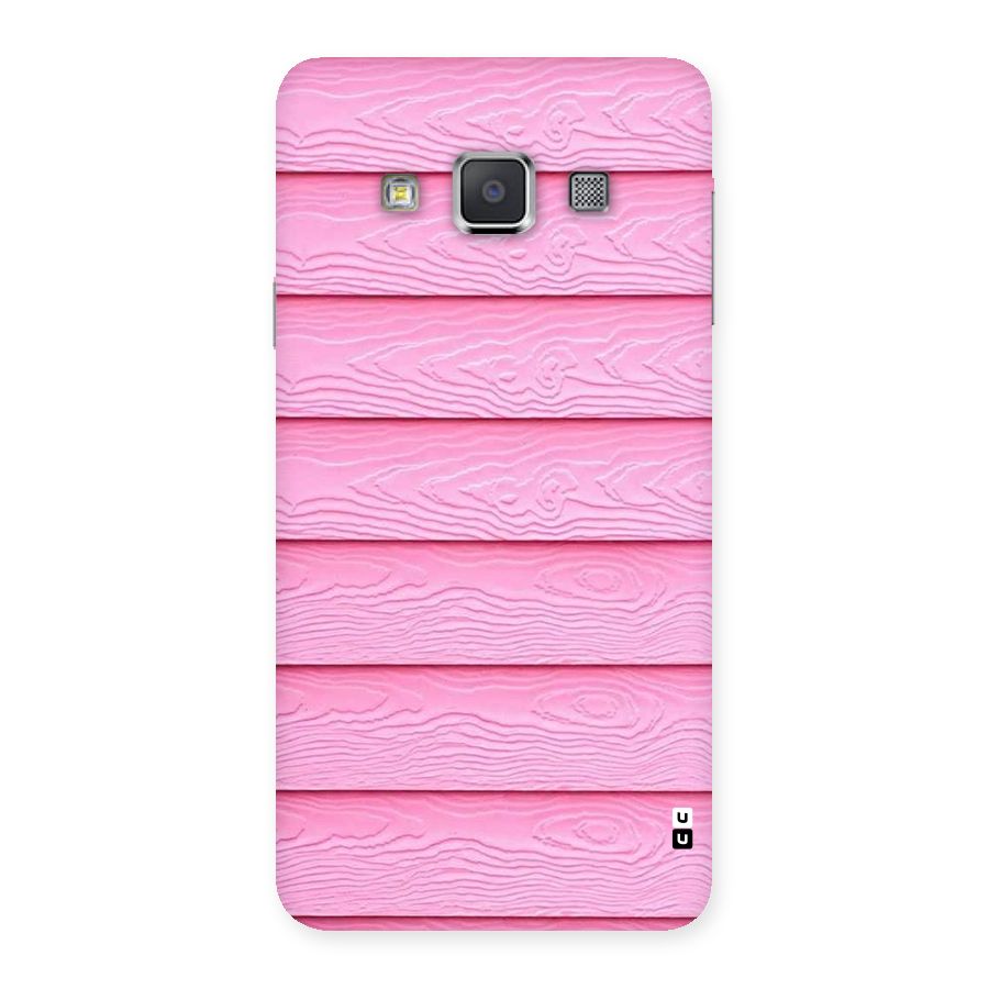 Pink Wood Back Case for Galaxy A3