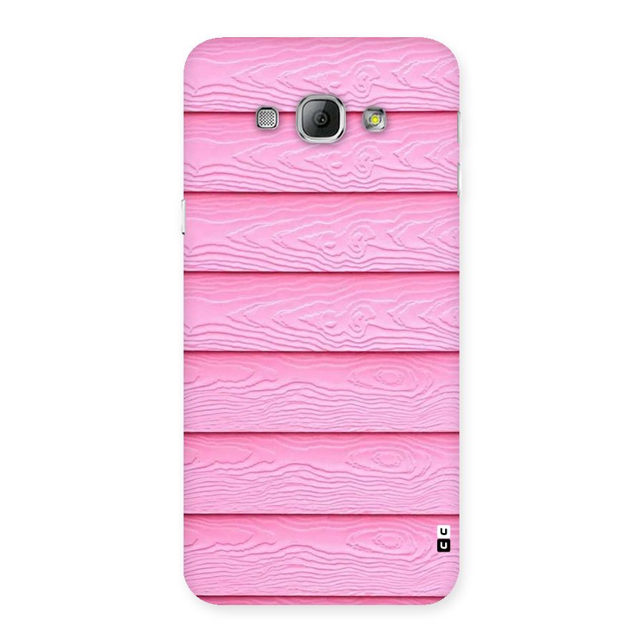 Pink Wood Back Case for Galaxy A8