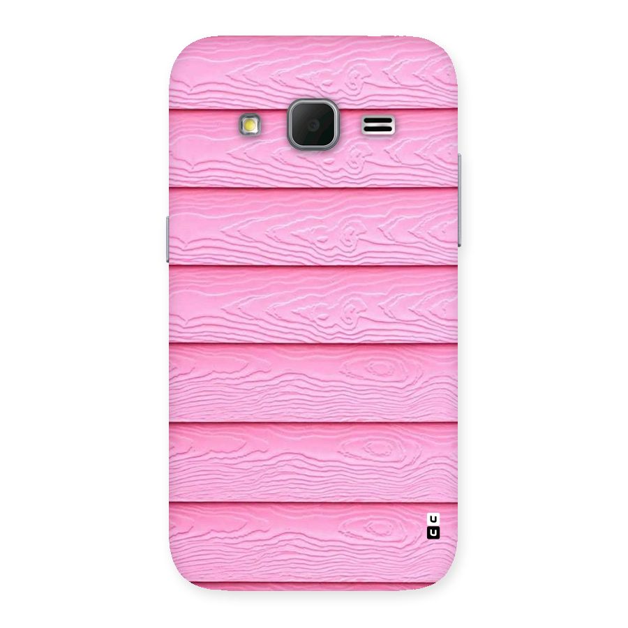 Pink Wood Back Case for Galaxy Core Prime