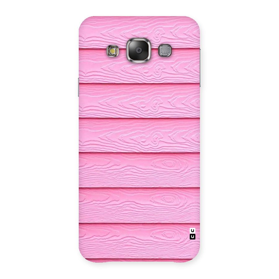 Pink Wood Back Case for Galaxy E7
