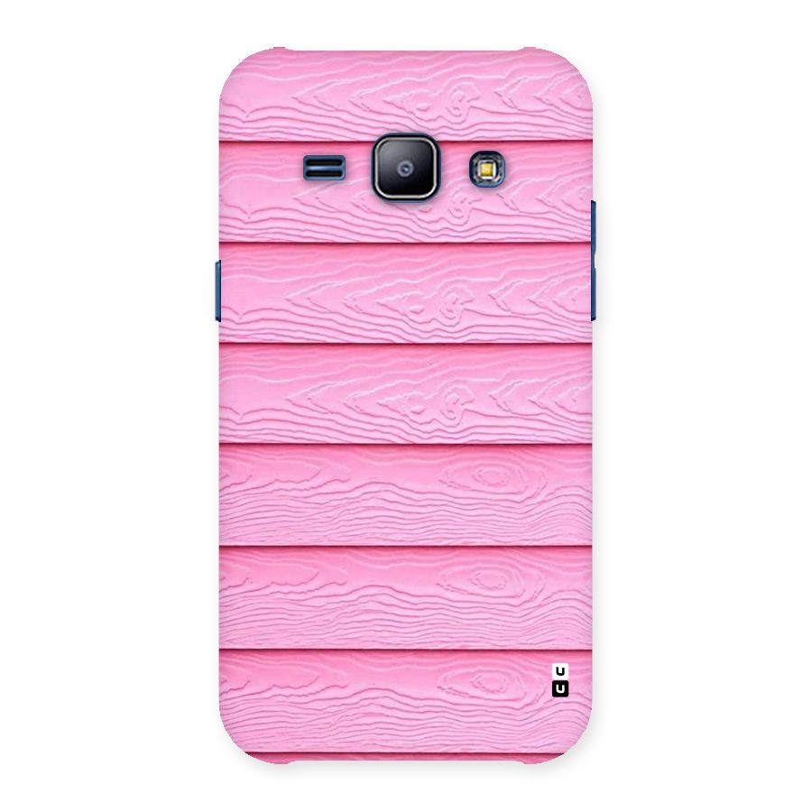 Pink Wood Back Case for Galaxy J1