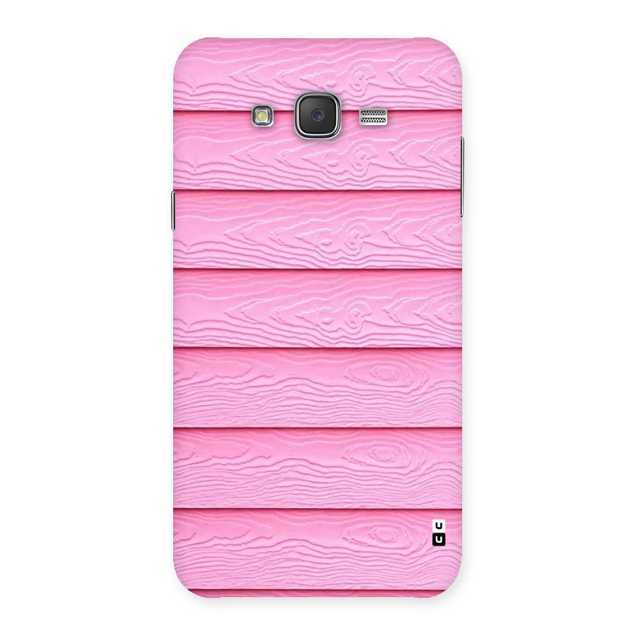 Pink Wood Back Case for Galaxy J7