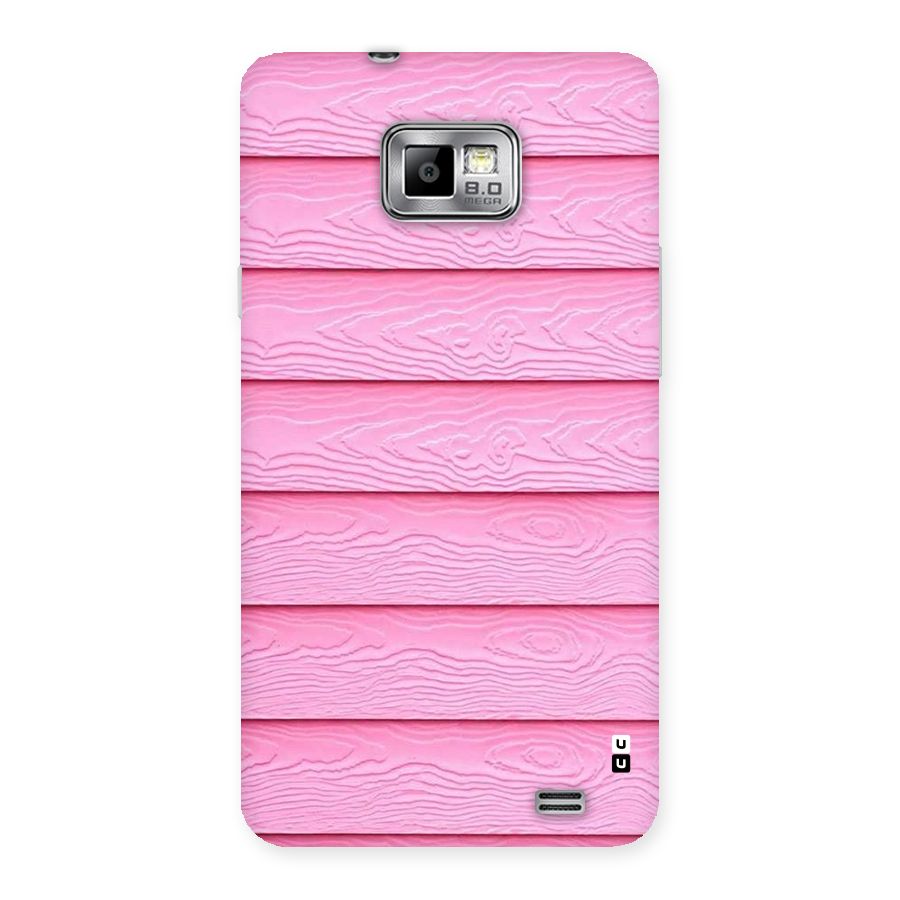 Pink Wood Back Case for Galaxy S2