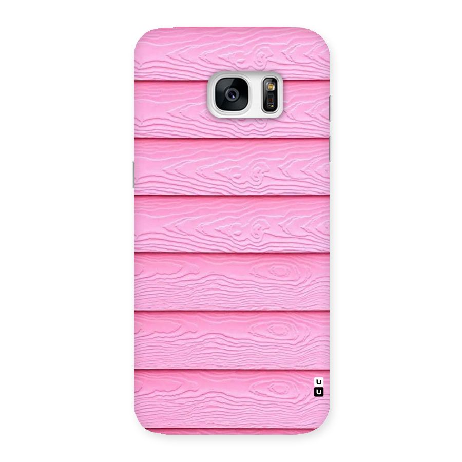 Pink Wood Back Case for Galaxy S7 Edge