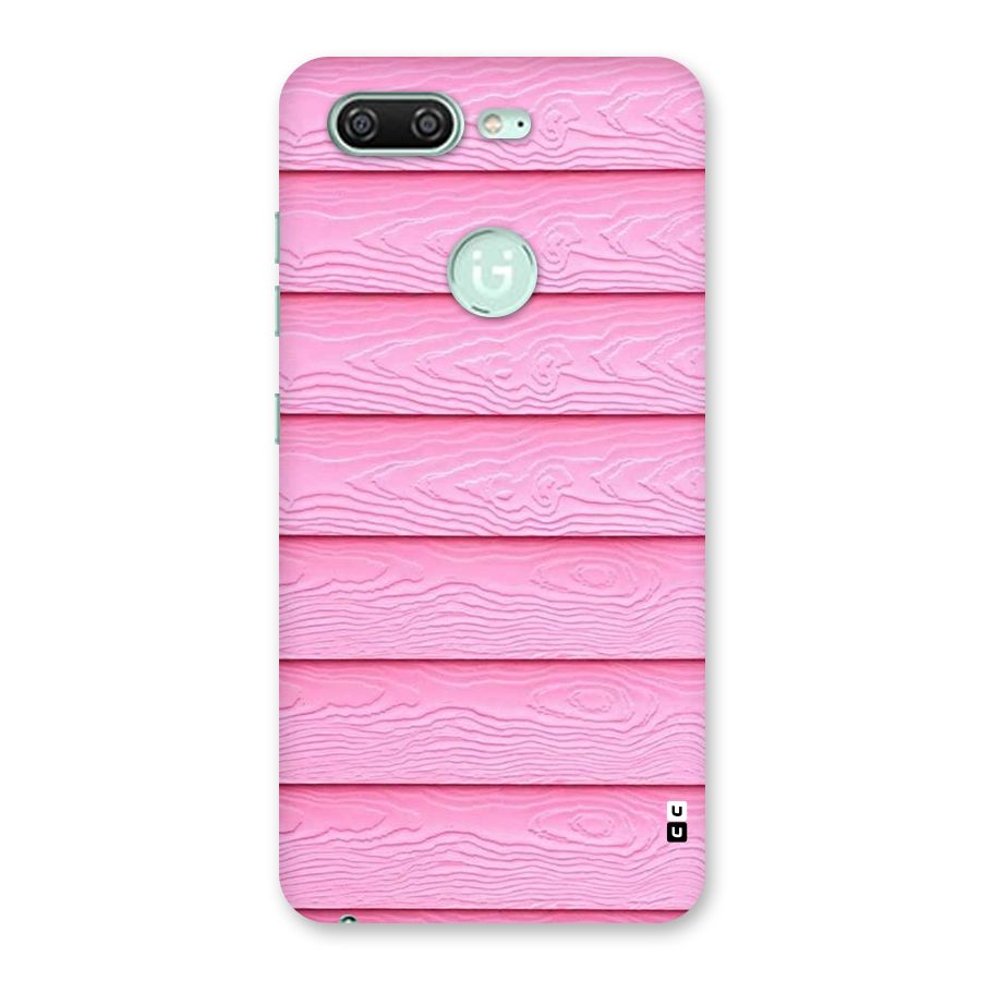 Pink Wood Back Case for Gionee S10