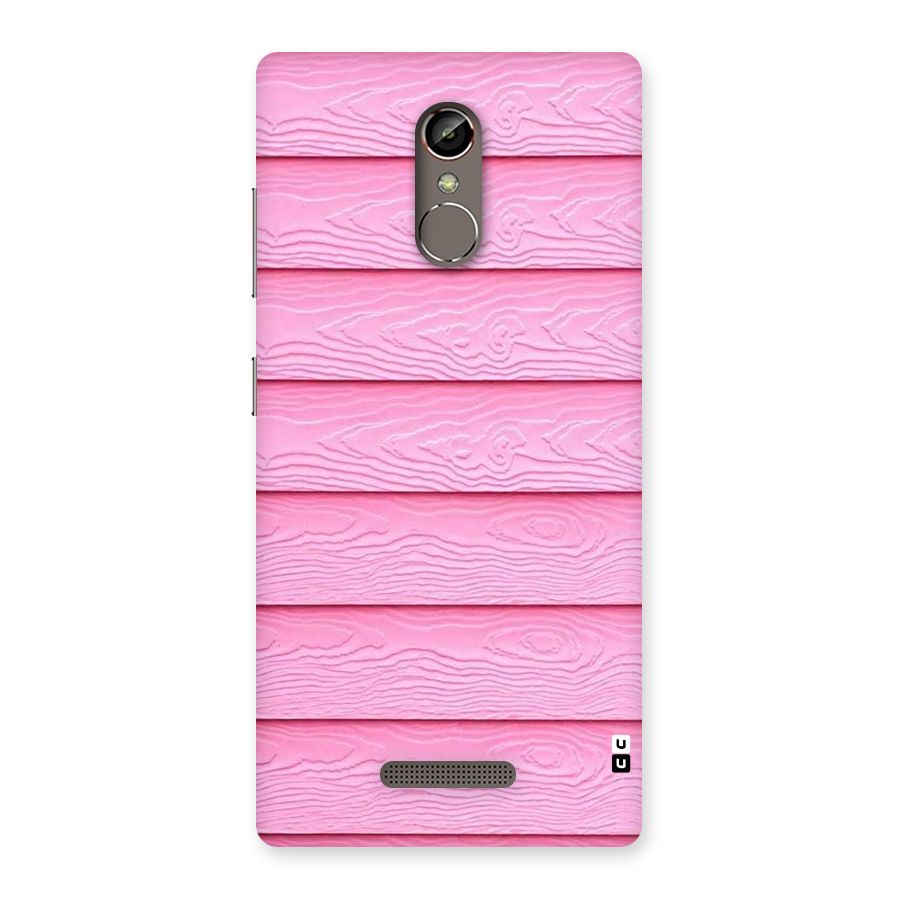 Pink Wood Back Case for Gionee S6s