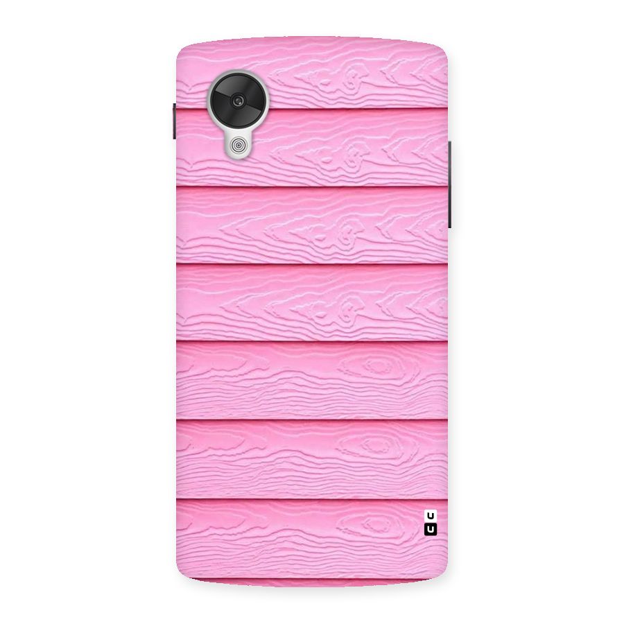 Pink Wood Back Case for Google Nexsus 5
