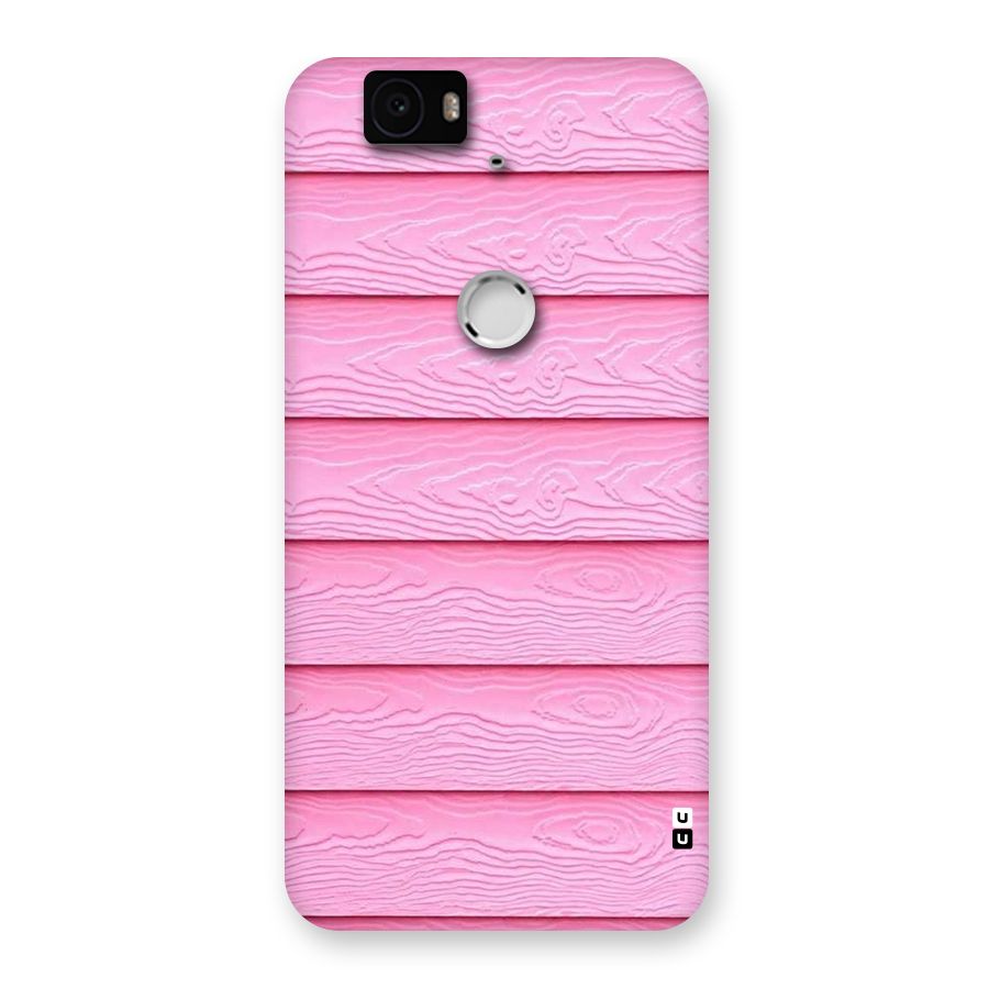 Pink Wood Back Case for Google Nexus-6P