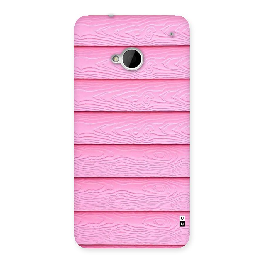 Pink Wood Back Case for HTC One M7