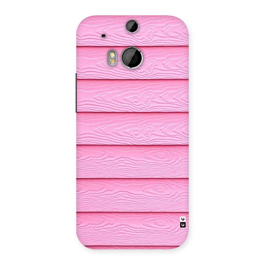 Pink Wood Back Case for HTC One M8