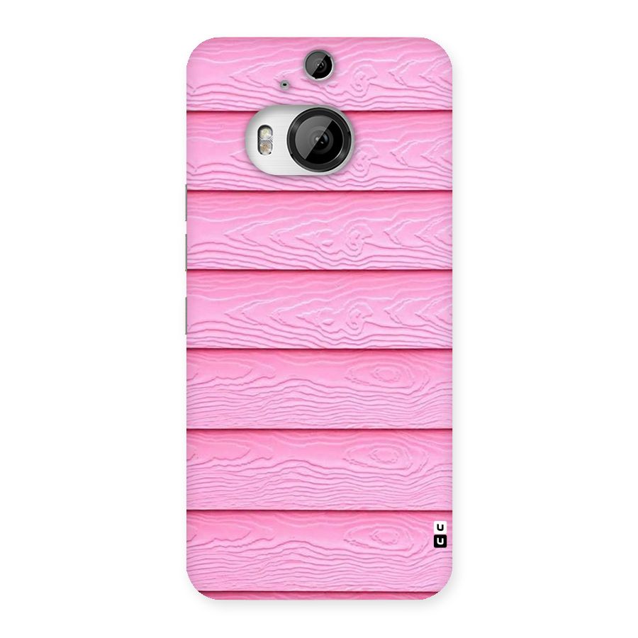 Pink Wood Back Case for HTC One M9 Plus