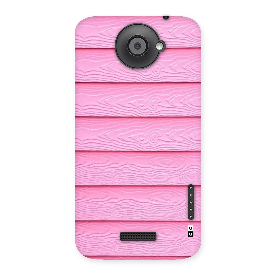 Pink Wood Back Case for HTC One X