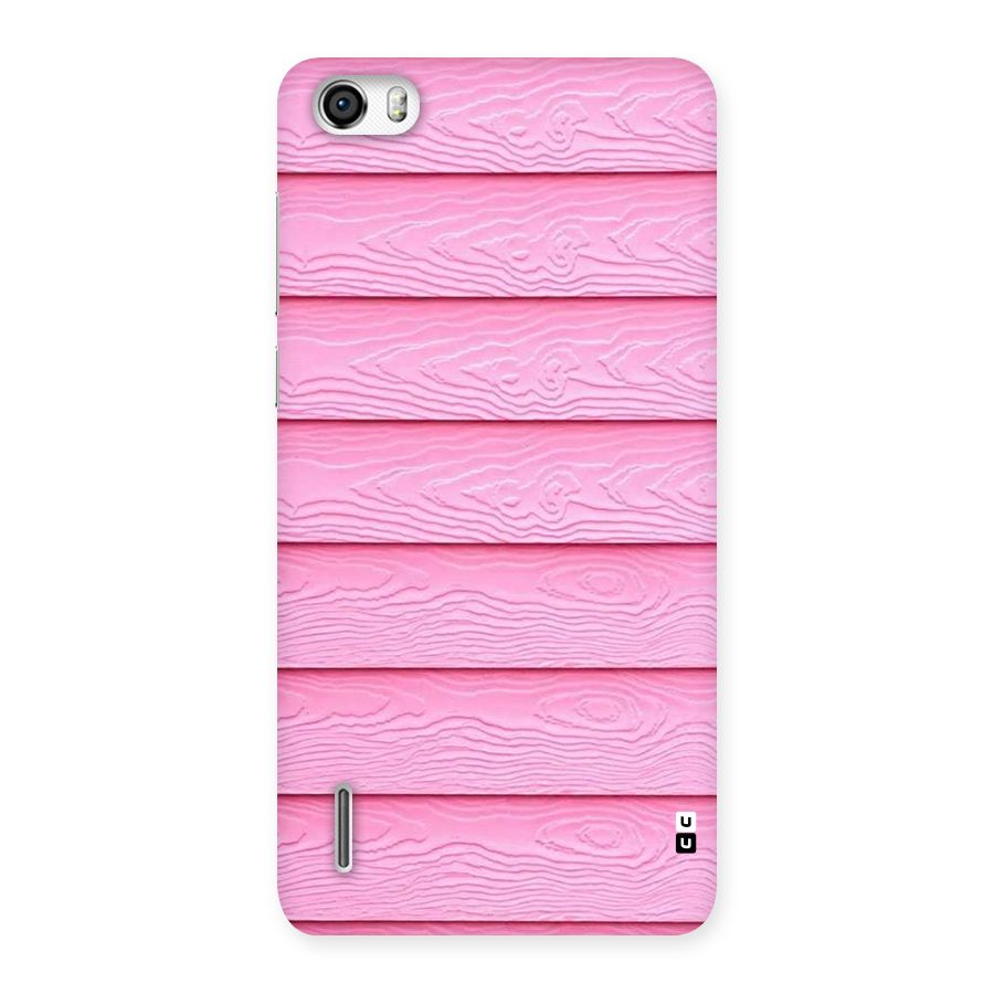 Pink Wood Back Case for Honor 6