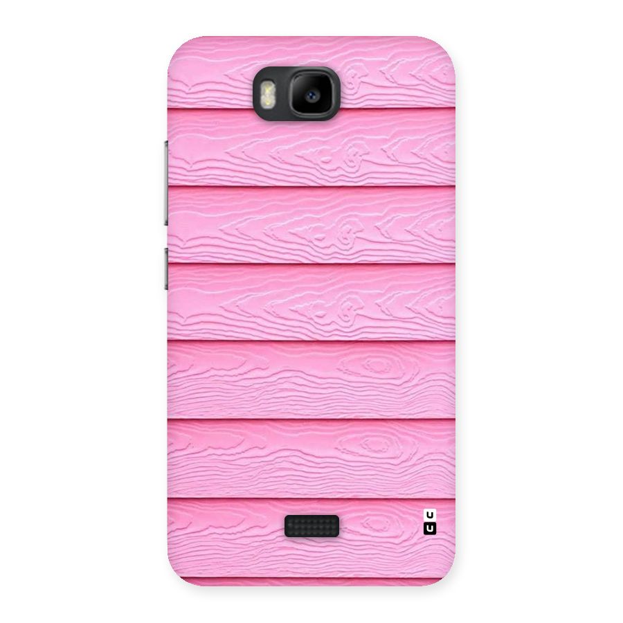 Pink Wood Back Case for Honor Bee