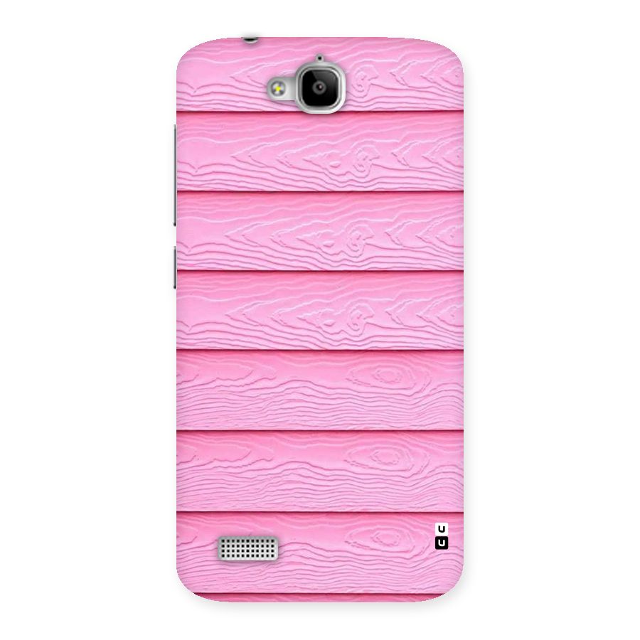 Pink Wood Back Case for Honor Holly
