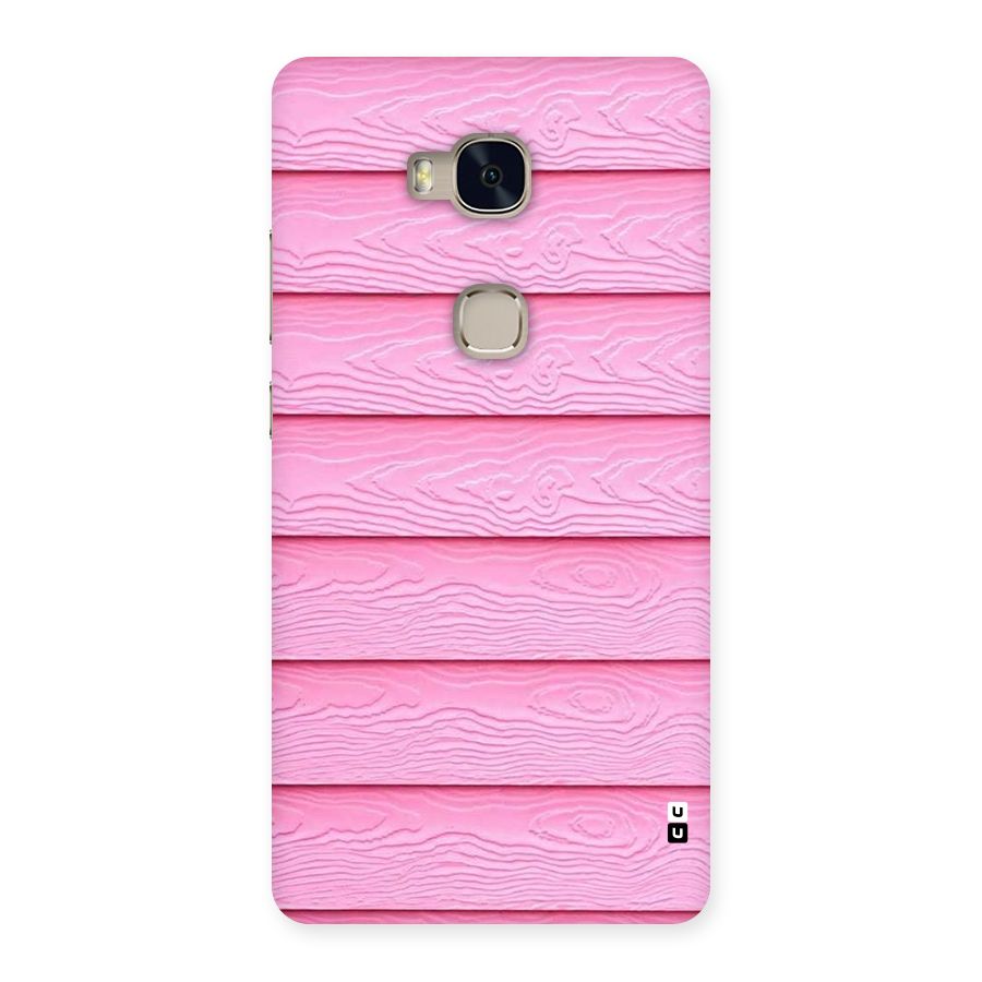Pink Wood Back Case for Huawei Honor 5X
